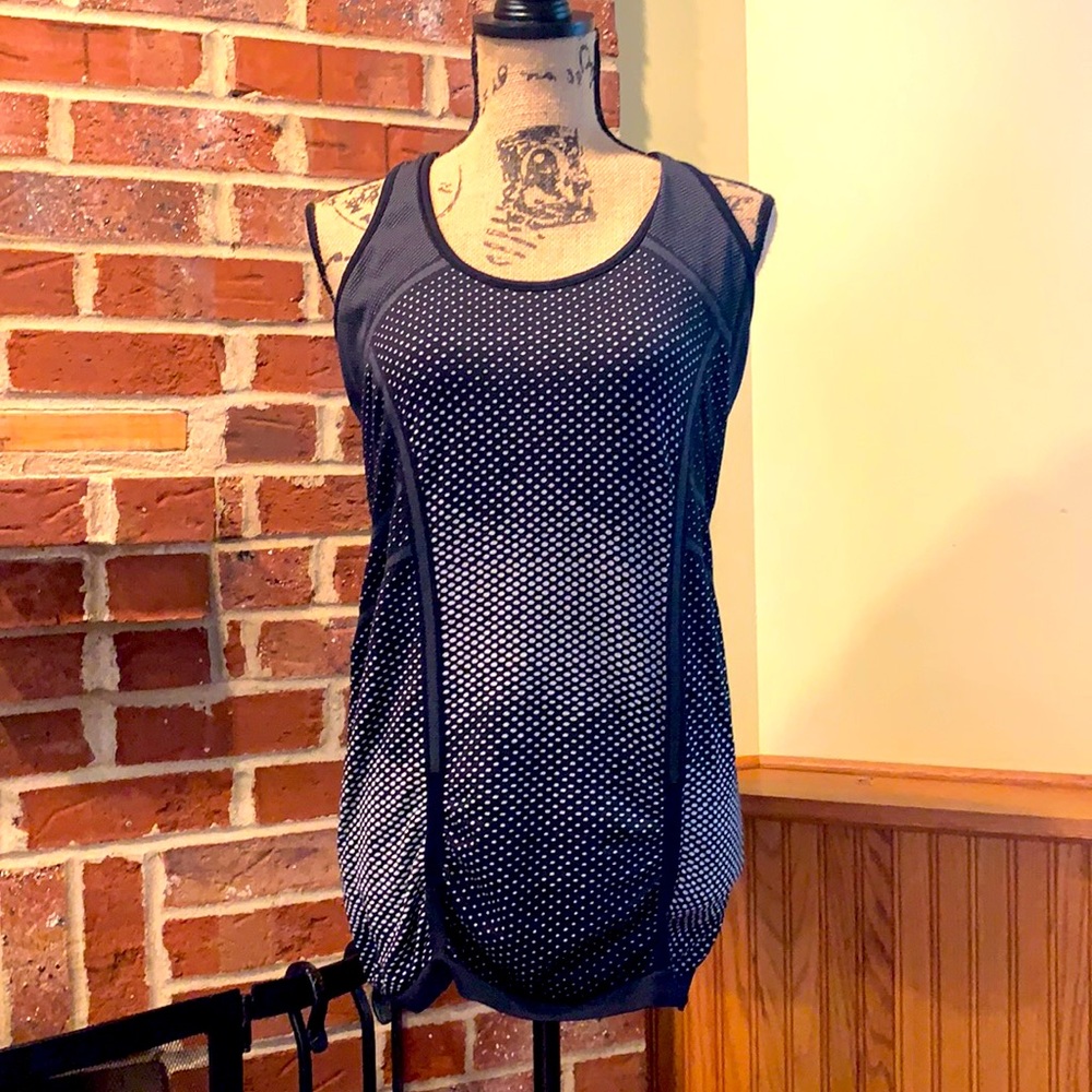 Athleta Fastest Track Polka Dot Ruched Tank